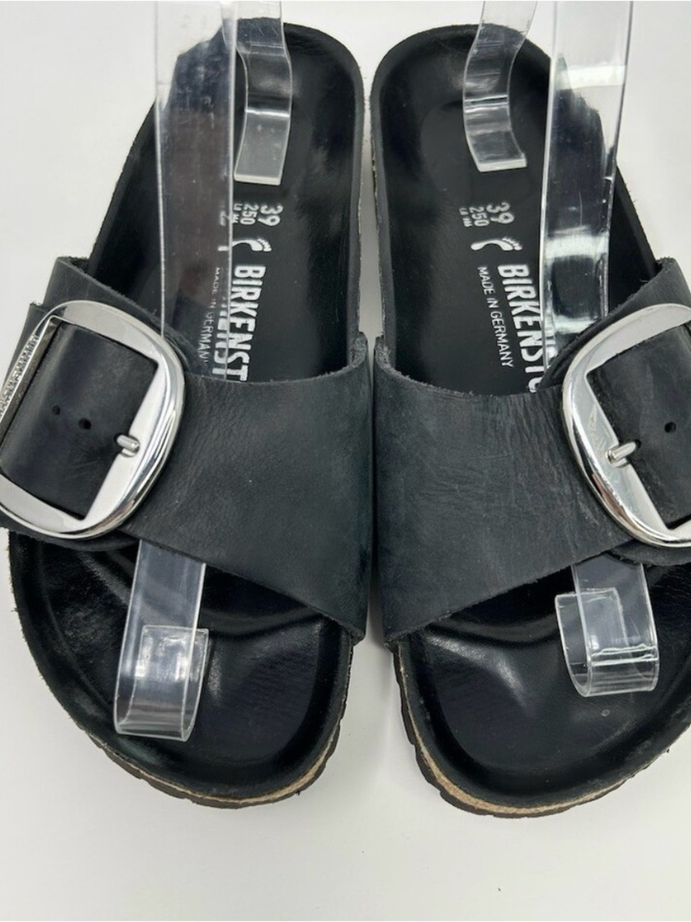 Birkenstock Madrid Big Buckle Slide Sandals Black Size 8 EU 39 Medium/Narow